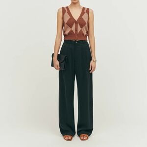 Reformation Mason pant black tencel size 0